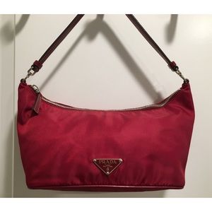 Prada Leather trimmed Tessuto Hobo